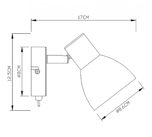 Настенный светильник Artelamp Falena A3117AP-1WH Белый