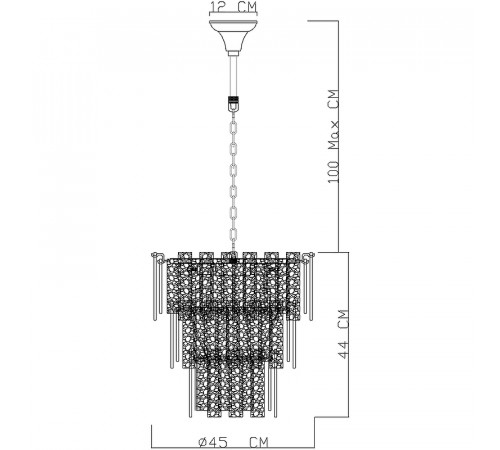 Люстра Divinare Felis 6005/17 LM-8 Прозрачная Латунь