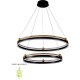 Люстра Crystal Lux Fernando SP123W LED D600+800 Black Gold Черная Золото