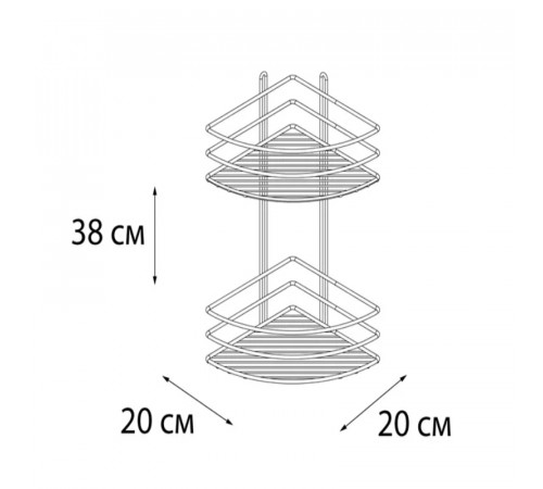 Полка корзина Fixsen FX-710-2 угловая Хром