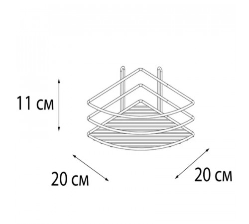 Полка корзина Fixsen FX-710W-1 угловая Белая