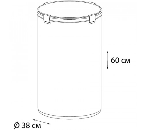 Корзина для белья Fixsen FX-1031A Серая