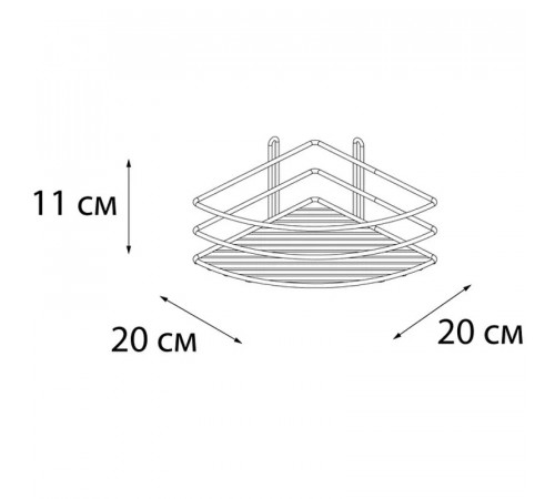 Полка корзина Fixsen FX-710B-1 угловая Черная