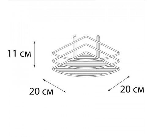 Полка корзина Fixsen FX-710-1 угловая Хром