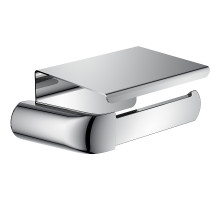 Держатель туалетной бумаги Rush Flores FL08111B с крышкой Хром