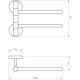 Полотенцедержатель Migliore Fortis 31765 двойной поворотный Черный матовый