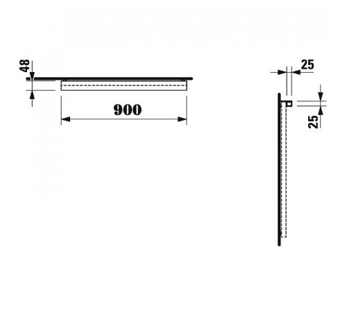 Светильник Laufen Frame 25 90 4.4750.2.900.007.1 Хром матовый