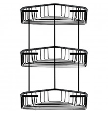 Полка корзина Frap F351-26 угловая Черная матовая