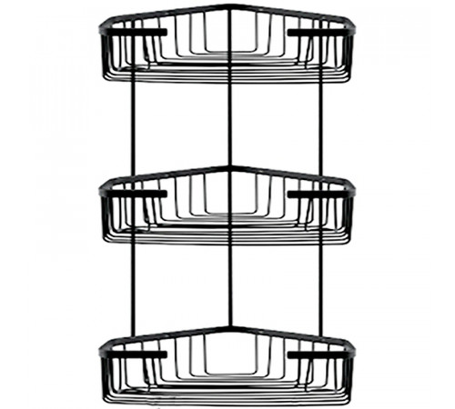 Полка корзина Frap F351-26 угловая Черная матовая