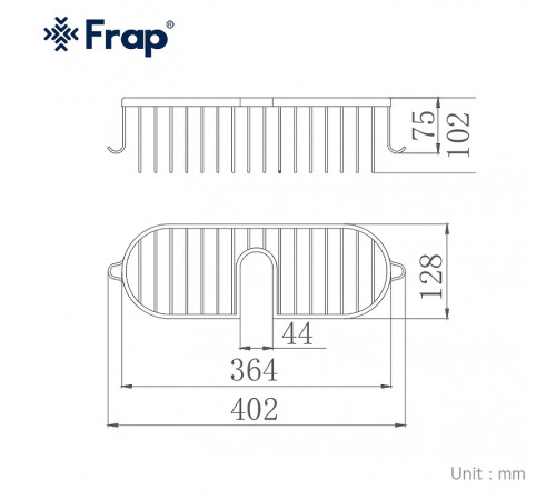 Полка корзина Frap F354 Хром