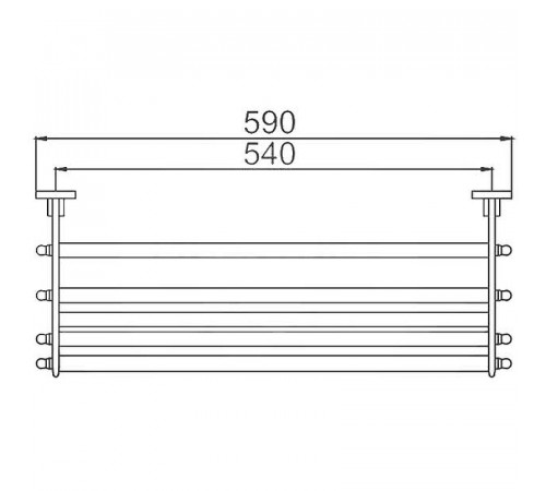 Полка для полотенец Frap F807 Хром