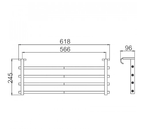 Полка для полотенец Frap F809 Хром