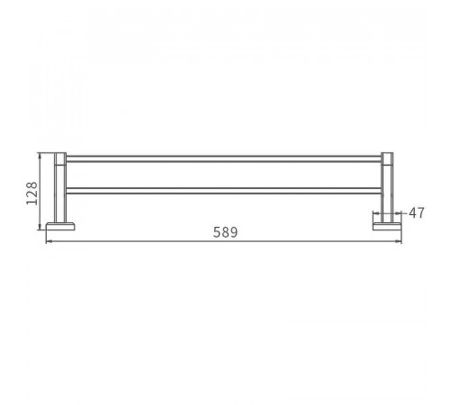 Полотенцедержатель Gappo G38 G3809 двойной Хром