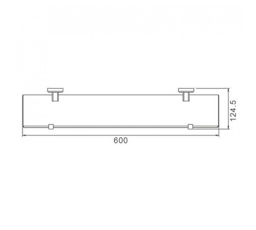 Стеклянная полка Gappo G38 G3807 Хром