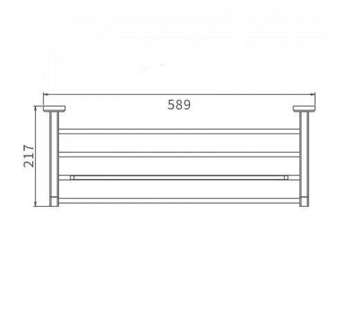 Полка для полотенец Gappo G38 G3824 Хром