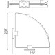 Стеклянная полка Gappo G0721-1 угловая Хром