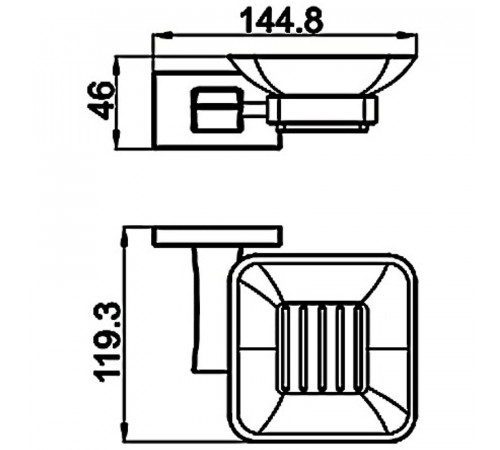 Мыльница Gappo G0702-6 Черная матовая