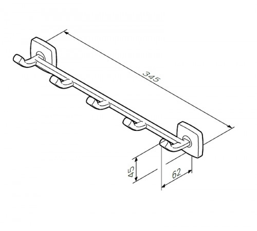 Крючки для полотенец AM.PM Gem A9035900 Хром