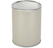 Ведро для мусора Geralis M-RWH-B Ромб Белое, кант Хром, 3 л