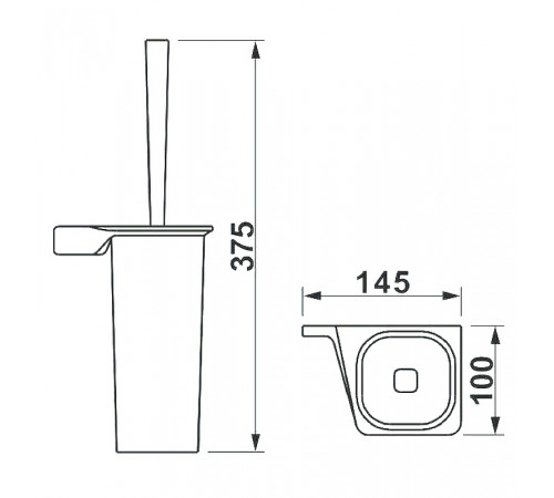 Ершик для унитаза Art&Max Gina AM-G-2739-Nr Черный