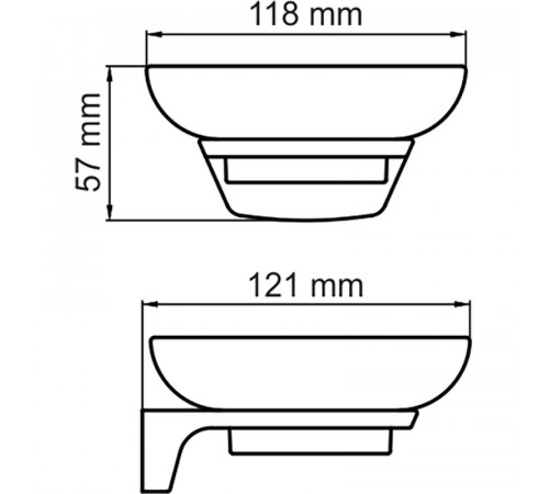 Мыльница WasserKRAFT Glan K-5129 Черная глянцевая