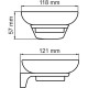 Мыльница WasserKRAFT Glan K-5129 Черная глянцевая