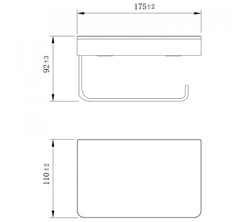 Держатель туалетной бумаги Lemark Glass Line 9721028 Хром