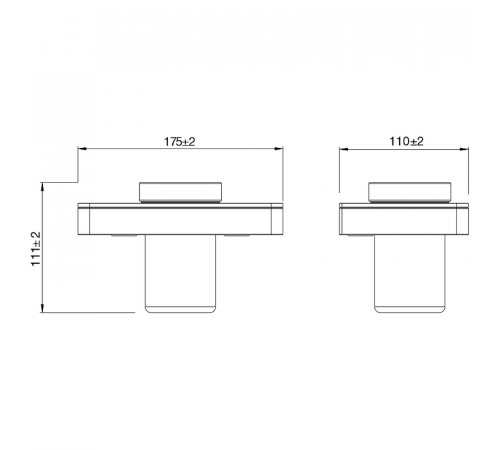 Стакан для зубных щеток Lemark Glass Line 9732036 Черный матовый