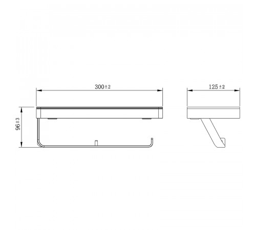 Держатель туалетной бумаги Lemark Glass Line 9721040 двойной Хром