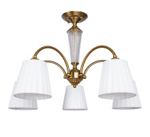 Люстра Artelamp Gracie A7301PL-5PB Белая Полированная медь