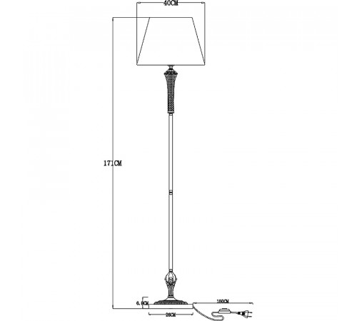 Торшер Artelamp Gracie A7301PN-1PB Белый Полированная медь