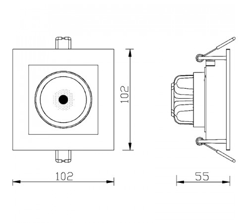 Встраиваемый светильник Artelamp Grado A2705PL-1WH Белый