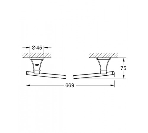 Полотенцедержатель Grohe Grandera 40629000 Хром