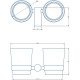 Стакан для зубных щеток Haiba HB8408 двойной Хром