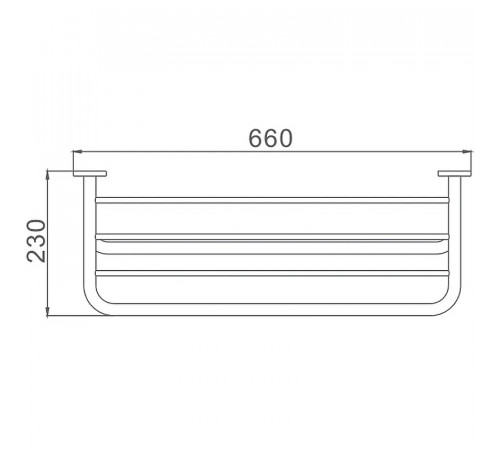 Полка для полотенец Haiba HB804 Хром