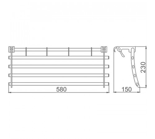 Полка для полотенец Haiba HB806 Хром