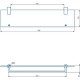 Стеклянная полка Haiba HB8407 Хром