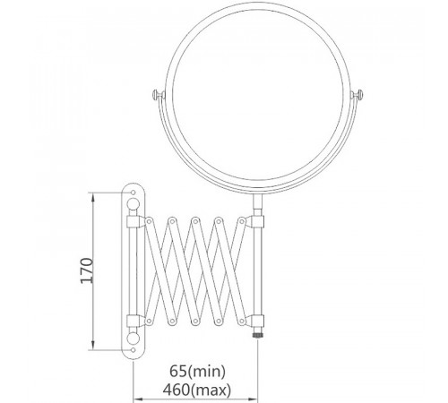 Косметическое зеркало Haiba HB6406 с увеличением Хром