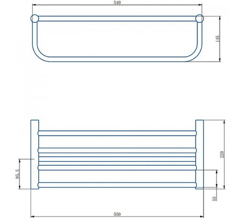 Полка для полотенец Haiba HB8424-4 Бронза