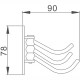 Тройной крючок Haiba HB208-3 Хром