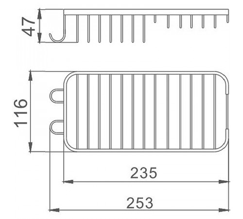 Полка корзина Haiba HB338 Хром