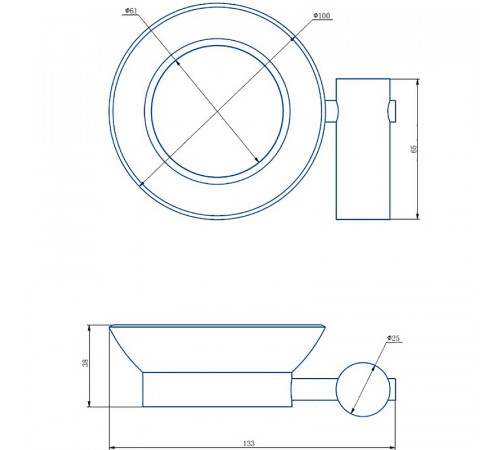 Мыльница Haiba HB8402-7 Черная матовая