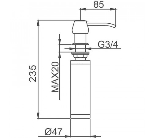 Дозатор для моющего средства Haiba HB405 Хром