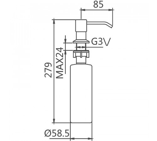 Дозатор для моющего средства Haiba HB403 Хром