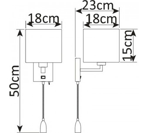 Настенный светильник Artelamp Hall A9249AP-2AB Белый Античная бронза