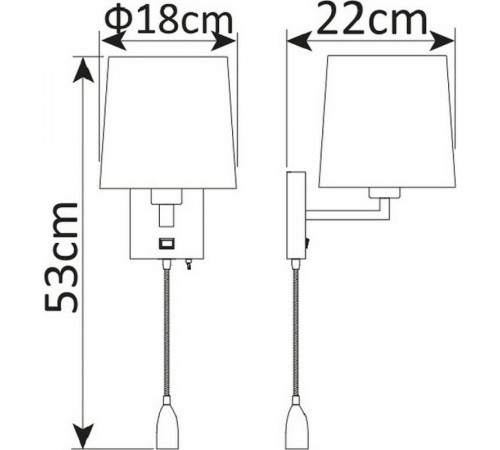 Настенный светильник Artelamp Hall A9246AP-2SS Сталь Черный