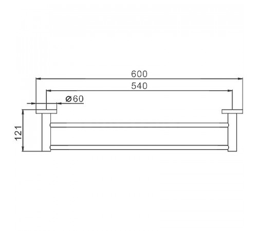 Полотенцедержатель Haiba HB8309 двойной Нержавеющая сталь