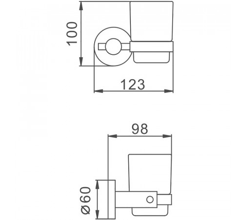 Стакан для зубных щеток Haiba HB8306 Нержавеющая сталь