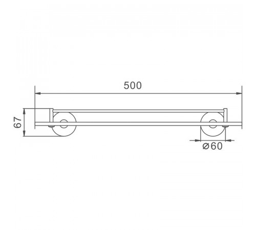 Стеклянная полка Haiba HB8307 Нержавеющая сталь