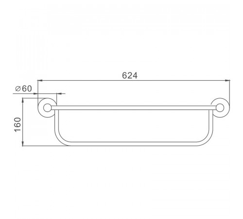 Полка для полотенец Haiba HB8324 Нержавеющая сталь